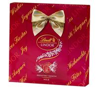 Lindt Lindor Milk Chocolate Wrapped Gift Box - Large 287g - Smooth Melting Truffles - 2025 Christmas, Gift for Him & Her, Birthday, Thank You