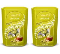Lindt Lindor Pistachio Chocolate Truffles - 200g Box (Approx. 16 Balls) - Smooth Filling - Christmas, Gift, Birthday, Congratulations Treat (Pack of 2)