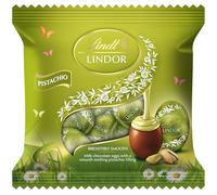 Lindt Lindor Pistachio Mini Chocolate Eggs 80g - Chocolate Truffles with Pistachio Flavoured Filling - Easter Chocolate Treat - Easter, gift