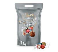 Lindt Lindor Silver Assorted Chocolate Truffles - 1kg Bag (Approx. 80 Balls) - Smooth Filling - Gift, Birthday, Congratulations, Sharing Treat