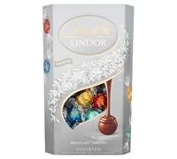Lindt Lindor Silver Assorted Chocolate Truffles - 600g Box (Approx. 48 Balls) - Smooth Filling - Mothers Day, Easter, Gift, Birthday, Congratulations, Sharing Treat