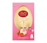 Lindt LINDOR Strawberries & Cream Easter Egg Gift, 260g - Perfect for Easter gifting - containing LINDOR truffles with a smooth melting filling and a Lindt egg