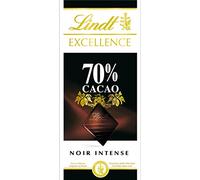 Lindt lindt - Excellence Tablet Black Chocolate 70% - 100g - lot 5 Tablets