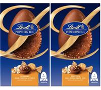 Lindt Lindt Popcorn Chocolate Easter Egg 249g - Milk Chocolate with Crunchy Popcorn Pieces - Fun Easter Chocolate Treat - Easter, gift (Pack of 2)