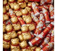 Lindt Random Mixed Teddy, Santa & Reindeer Christmas Milk Chocolate 10g with Gift Tub - Pick Number of Random Mixed Chocolates