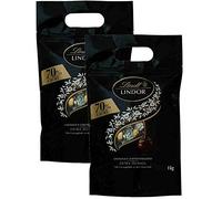 Lindt & Sprüngli Lindor Balls Extra Dark Lindt Chocolate with at Least 70% Cocoa Content, 2 x 1kg