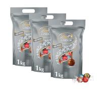 Lindt & Sprüngli Lindor Balls Silver Assortment, 3 Pack (3 x 1kg)