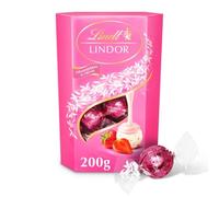 Lindt Strawberries & Cream Chocolate Truffles Box 200g | Luxury Swiss Milk Chocolate Truffles with Smooth Strawberry Cream Filling | Premium Chocolate Gift Box