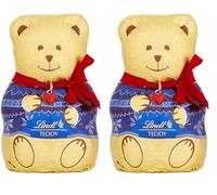 Lindt Teddy Christmas Red and Blue Jumper Hollow Figure Large, 200g (Pack of 2)