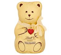Lindt Teddy Christmas White Chocolate - 100g Medium - Made with the Finest Lindt White Chocolate - 2025 Christmas, Gift for All Ages