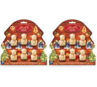 Lindt Teddy Gold Milk Chocolate Christmas Tree Decorations - 60g (6 Teddies) - 2025 Stocking Filler Gift for Him, Her, Adults & Kids (Pack of 2)
