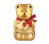 Lindt Teddy Bear Christmas Milk Chocolate (Pack of 3), Made with the Finest Lindt milk Chocolate, and comes with a customisable gift tag, Medium, 100g