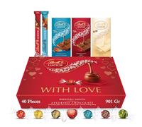 Lindt With Love Chocolates Gift Box - 901g (40-Piece Set) - Assorted Chocolate Bars & Truffles, Lindor Chocolate Hamper, Birthday Gifts for Women and Men, Thank You or Valentines Gifts