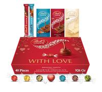 Lindt With Love Chocolates Gift Box - 926g (40-Piece Set) - Assorted Chocolate Bars & Truffles, Lindor Chocolate Hamper, Birthday Gifts for Women and Men, Thank You or Valentines Gifts