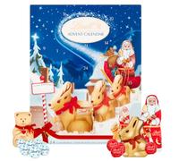 Lind'ts Advent Calendar 2025 | 160g Milk Chocolate Reindeer, Santa, Napolitians, Snowdrops, and Lindor Mini Truffles | Perfect Christmas Advent Calendar with gift tag