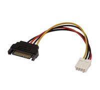 LINDY 0.15m Power Adapter, SATA Power Female to 3.5" Power Female