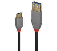 Lindy 0.15m USB 3.2 Type C to A Adapter Cable. 10Gbps. Anthra Line