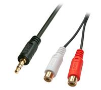 Lindy 0.25m AV Adapter Cable - 3.5mm Male to 2 x RCA Female