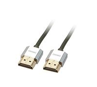 LINDY 0.3 m CROMO Slim 4K HDMI Cable with Ethernet, Grey