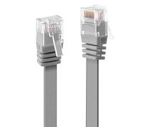 0.3m CAT6 U/UTP Flat Gigabit Network Cable, Grey