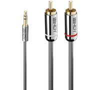 LINDY 0.5 meters 3.5mm to Phono Audio Cable Cromo Line Anthracite