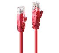 Lindy 0.5m Cat.6 U/UTP Ethernet Cable, Red