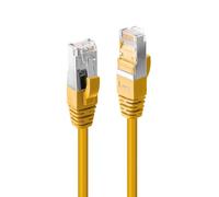 LINDY 0.5m Cat.6A S/FTP LSZH Snagless Gigabit Ethernet Cable, Yellow