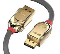 Lindy 0.5m DisplayPort 1.4 Cable, Gold Line