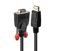 LINDY 41940 0.5m DisplayPort to VGA Cable, Black