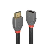 LINDY 36475 HDMI Cable extension 0.50m Anthracite Black Red 4K UHD...