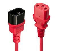 Lindy 0.5m IEC Extension Cable, Red