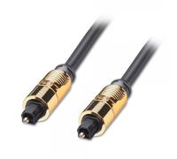 Lindy 0.5m TosLink audio cable Black, Gold