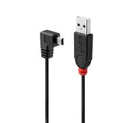 Lindy 31970 0.5m USB 2.0 Type A to Mini-B, Right Angle Cable