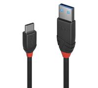 Lindy USB 3.2 Type A to C Cable 3A 10Gbps - Black Line - - 0.5 Metre