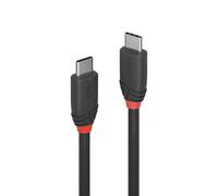 Lindy 0.5m USB 3.2 Type C to C Cable, 20Gbps, Black Line