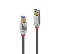 Lindy 0.5m USB B 3.0 Cable, USB-A Male to USB-B 3.0 Male Type B, Monitor, for External Hard Drive, Scanner, Printer, Cromo Line