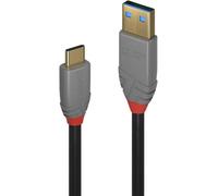 Lindy 0.5m USB C to USB A 3.2 Gen 2 Cable, 10Gbps, 100W 5A, PD, Fast Charging D