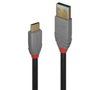 Lindy 1.5m USB 3.2 Type A to C Cable 10Gbps 5A PD Anthra Line