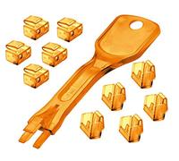 Lindy 10 Port Locks Secure RJ45 Sockets Orange
