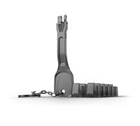 Lindy 10 x RJ-45 Port Blockers with Key, Black