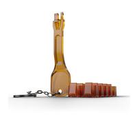 Lindy 10 x RJ-45 Port Blockers with Key, Orange