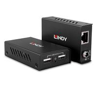 Lindy 100m 2 Port USB 2.0 Cat. 6 Extender, Black
