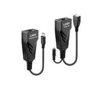 Lindy 100m USB 2.0 Type C Cat.6 Extender Network transmitter & receiver 100 m 480 Mbit/s Cat5e Cat6 CH317Q CH9317 RTL8211E Black