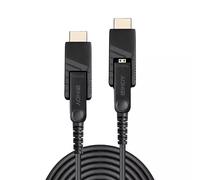 Lindy 10m Fibre Optic Hybrid Micro-HDMI 18G Cable with Detachable HDMI and DVI Connectors
