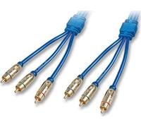 Lindy 10m Long RGB Component Video Cable Triple Phono Lead - Gold Plated