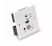 Lindy 150m Cat.6 HDMI 4K60 & Type C HDBaseT UK Wall Plate KVM Extender, Transmitter