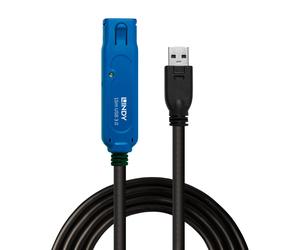 Lindy 15m USB 3.0 Active Extension Cable Pro, Long Distance Repeater, Extends US