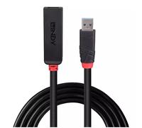 Lindy 15m USB 3.0 Active Extension Slim USB 3.2 Gen 1 (3.1 Gen 1) Type-C USB 3.2 Gen 1 (3.1 Gen 1) Type-C 5000 Mbit/s Black Acrylonitrile butadiene styrene (ABS) Round cable