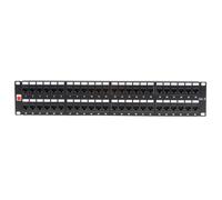 LINDY 19 Inch CAT6 2U 48 Port RJ-45 Patch Panel Unshielded Black