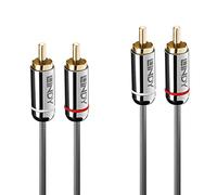 LINDY 1m Dual Phono Audio Cable, Cromo Line